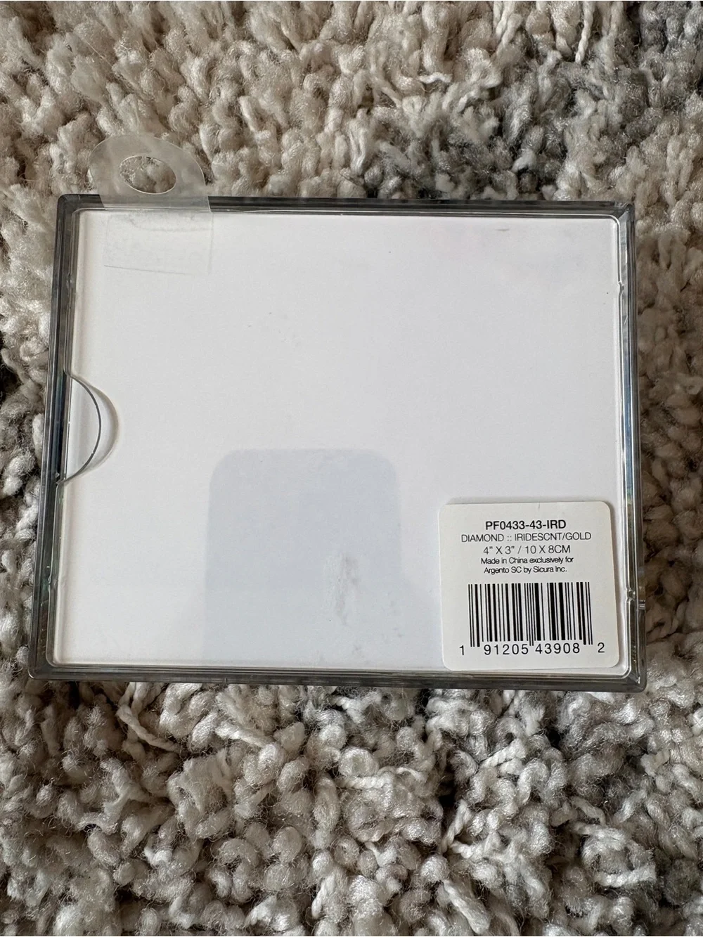 Clear Glitter Shaker Photo Frame - Cream Accent